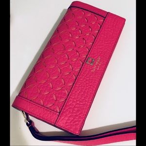 Kate Spade Pink Perforated Wristlet/Wallet